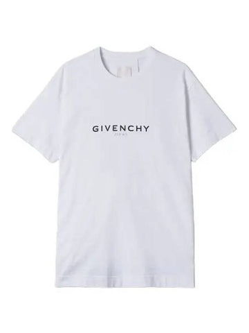 Reverse oversized short sleeve t shirt white - GIVENCHY - BALAAN 1