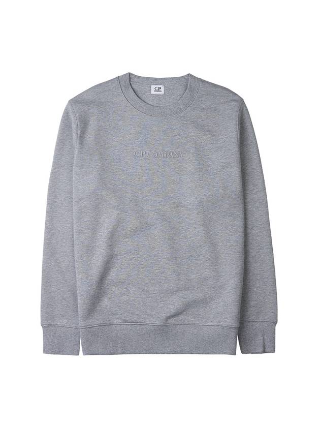 Embroidered Logo Cotton Sweatshirt Grey - CP COMPANY - BALAAN 11