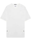 Lens Side Pocket Short Sleeve T-Shirt White - CP COMPANY - BALAAN 1