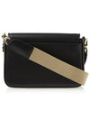 Bradshaw gold-decorated medium leather shoulder bag black - MICHAEL KORS - BALAAN.