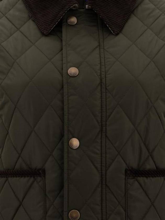 Cropped Quilted Nylon Jacket Shale Brush - BURBERRY - BALAAN 4