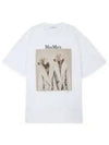 Women's Tacco Print Logo Cotton Short Sleeve T-Shirt White - MAX MARA - BALAAN 2