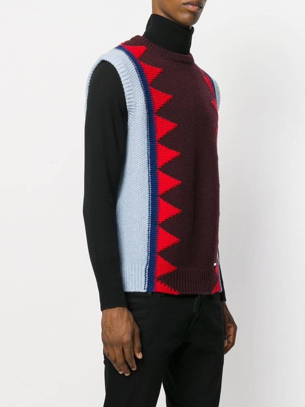 Contrast Knit Patterned Vest - DSQUARED2 - BALAAN 4