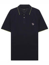 Zebra Patch Regular Fit Short Sleeve Polo Shirt Navy - PAUL SMITH - BALAAN 2