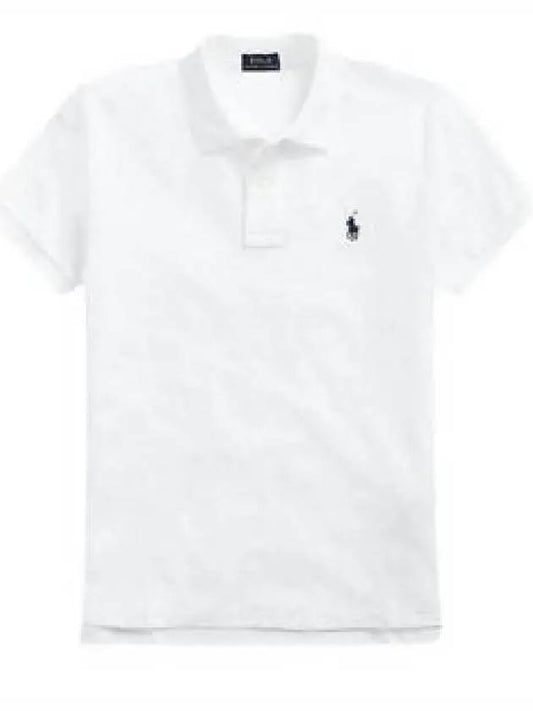 Pony Embroidered Logo Stretch Cotton Short Sleeve Polo Shirt White - POLO RALPH LAUREN - BALAAN 2