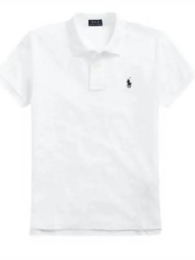 Pony Embroidered Logo Stretch Cotton Short Sleeve Polo Shirt White - POLO RALPH LAUREN - BALAAN 2