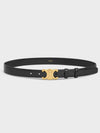 Triomphe Taurillon Medium Leather Belt Black - CELINE - BALAAN 4