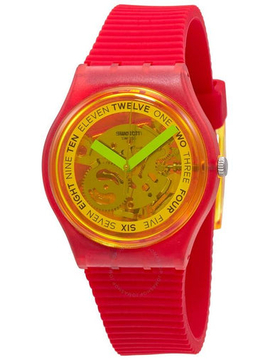 Swatch Retro-Rosso Quartz Transparent Yellow Dial Unisex Watch GR185 - SWATCH - BALAAN 1