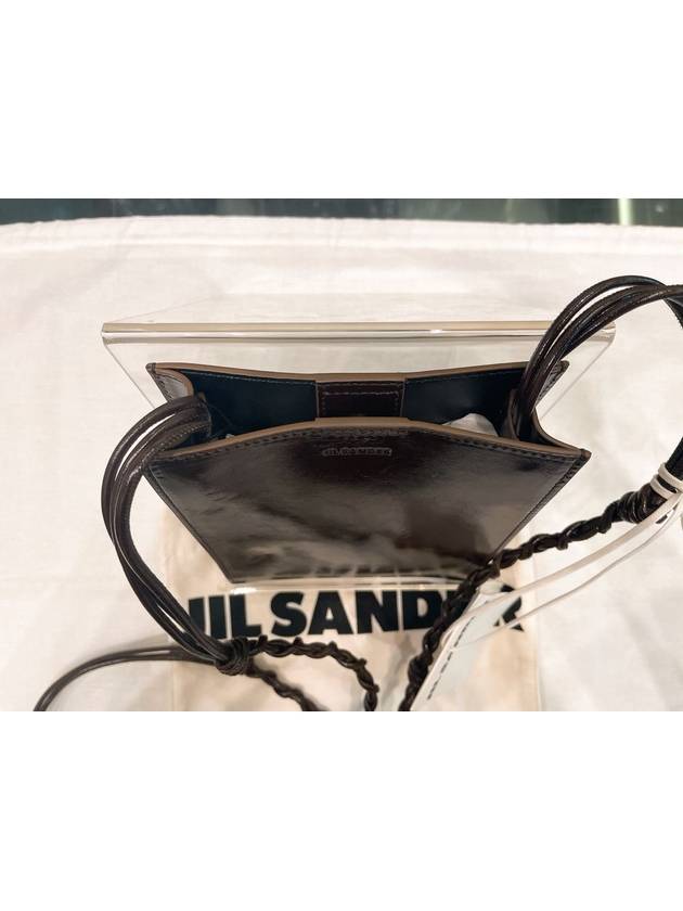 Tangle Small Leather Cross Bag Brown - JIL SANDER - BALAAN 5