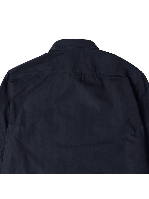 Lens Wappen Ripstop Shirt Zip Up Jacket Navy - CP COMPANY - BALAAN 9