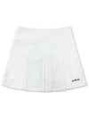 SOFT TOUCH WARM PLEATS Soft brushed embroidery pleated skirtWHITE - MONBIRDIE GOLF - BALAAN 1