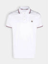 Logo Patch Short Sleeve Polo Optical White - MONCLER - BALAAN 2