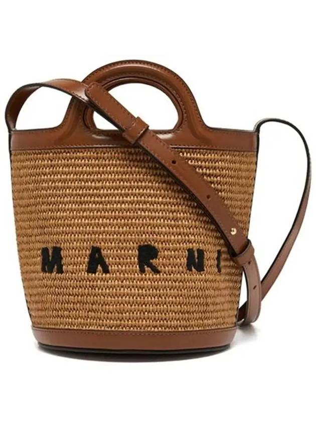 Tropicalia Small Bucket Bag Brown - MARNI - BALAAN 6