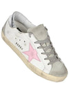 Women's Superstar Silver Heel Tab Pink Star Low Top Sneakers White - GOLDEN GOOSE - BALAAN 2