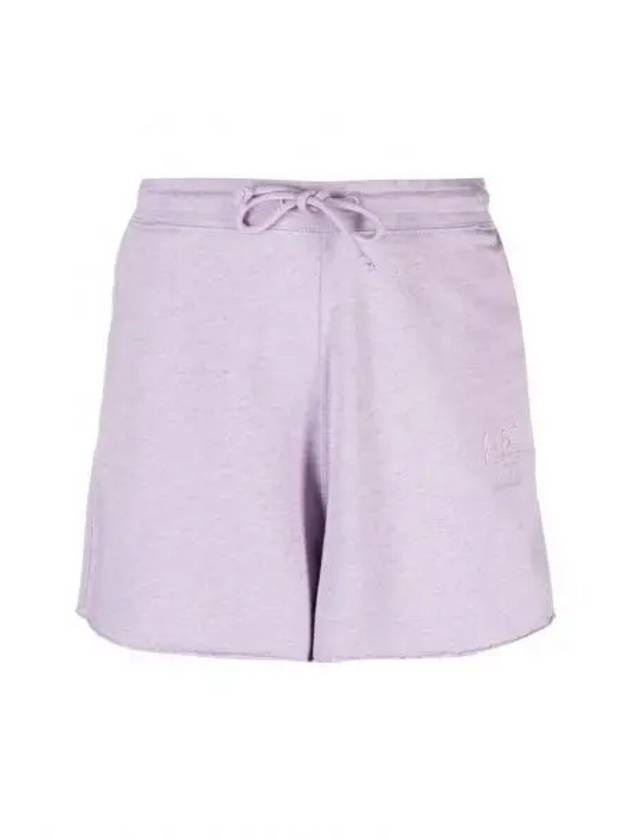 Logo Drawstring Cotton Track Shorts Purple B0480469326 - GANNI - BALAAN 2