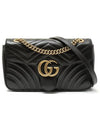 GG Marmont Matelasse Gold Chain Mini Cross Bag Black - GUCCI - BALAAN 4