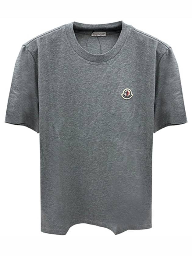 8C00025 829H8 984 Logo Patch Short Sleeve TShirt Gray Men's TShirt TLS - MONCLER - BALAAN 1