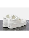 Downtown Bold Leather Low Top Sneakers White - PRADA - BALAAN 5