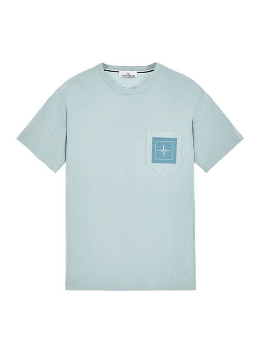 Compass Logo Short Sleeve T Shirt Sky Blue - STONE ISLAND - BALAAN 1