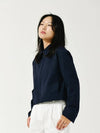 Minimal Short Zip Up Jacket NAVY - LE SOLEIL MATINEE - BALAAN 6