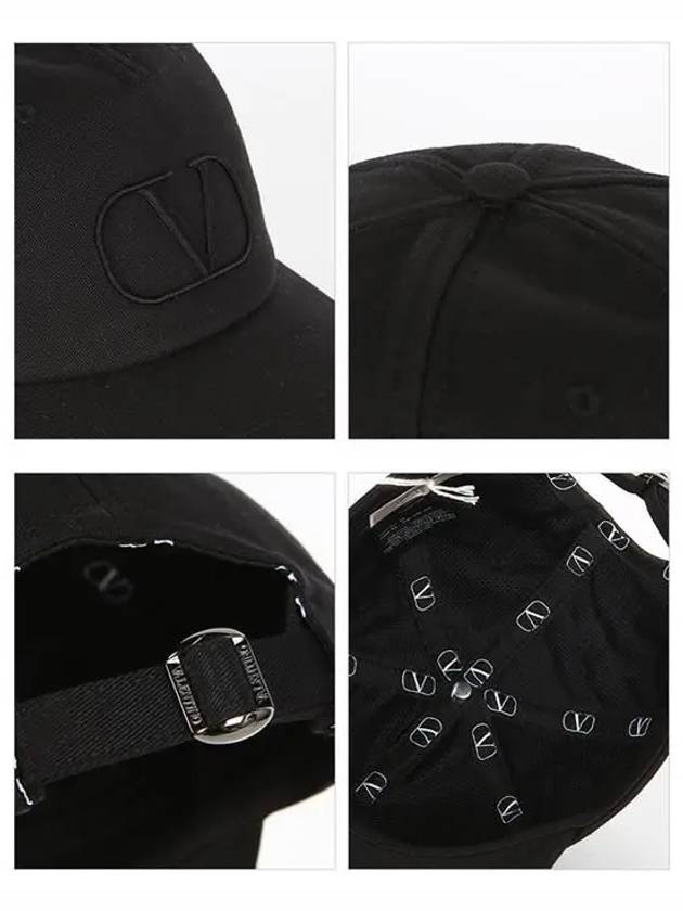 Logo Embroidered Ball Cap Black - VALENTINO - BALAAN 4