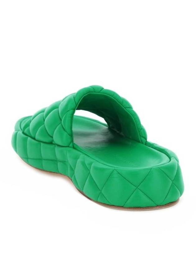 Quilted Padded Slippers Green - BOTTEGA VENETA - BALAAN 4