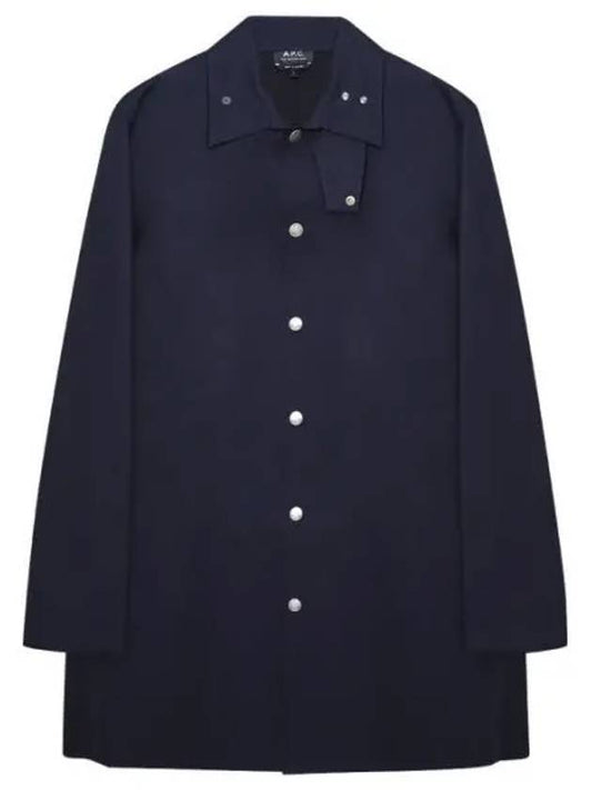 Thibault Cotton Trench Coat Navy - A.P.C. - BALAAN 1