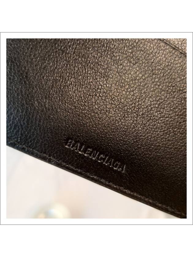 Reflected Logo Half Wallet Black - BALENCIAGA - BALAAN 7