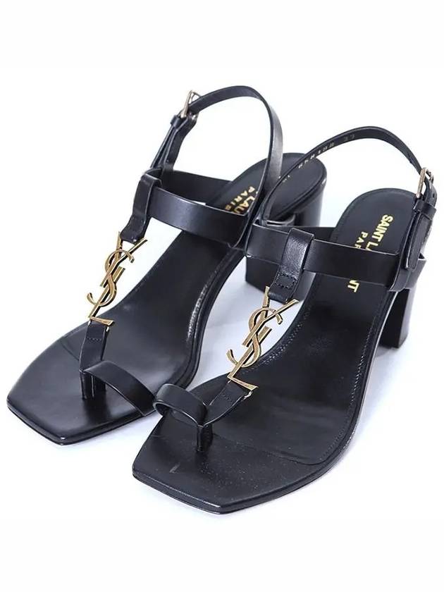 Cassandra Sandal Heels Black - SAINT LAURENT - BALAAN 2