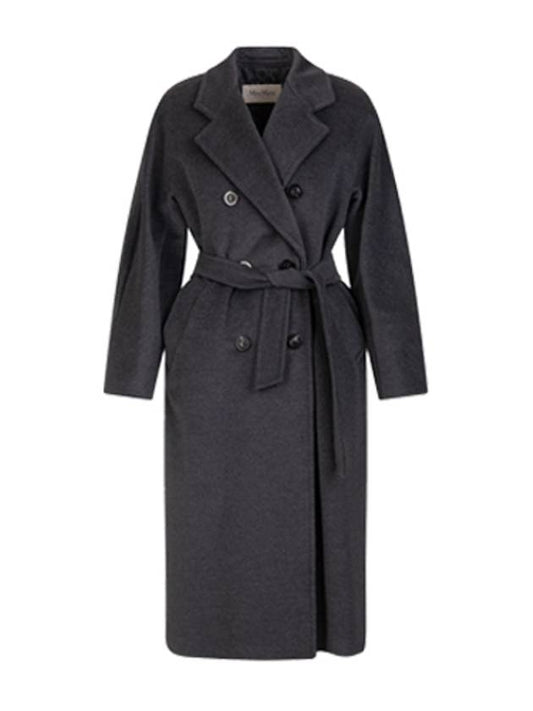 Women's Madame Wool Double Coat Gray - MAX MARA - BALAAN 2
