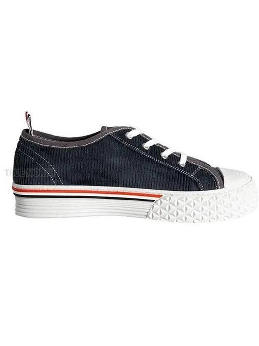 Men's RWB Sole Cotton Low Top Sneakers Navy - THOM BROWNE - BALAAN 2