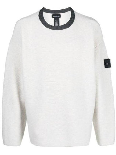 Shadow Project Crewneck Knit Top White - STONE ISLAND - BALAAN 1