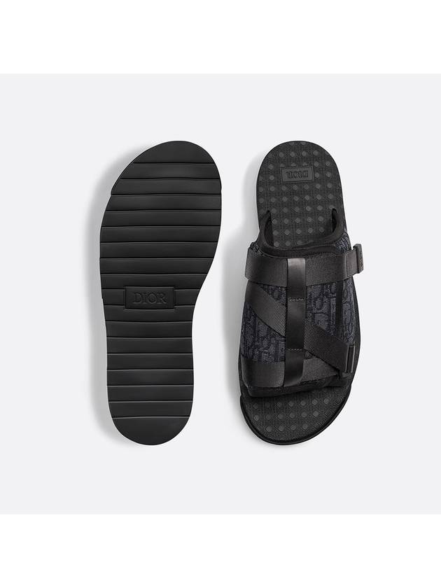 Oblique Jacquard Alpha Sandals Black - DIOR - BALAAN 5