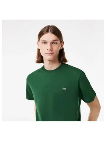 Men s Classic Fit Crew Neck T Shirt Green - LACOSTE - BALAAN 1