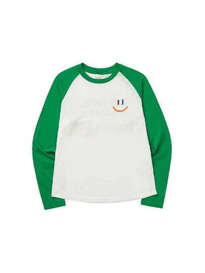 LaLa Raglan Long Sleeve T-Shirt Green - LALA SMILE - BALAAN 2