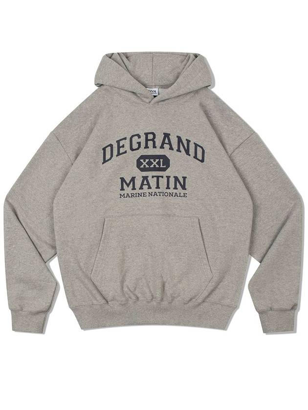 V Heavy Hood Sweat De Grand Hoodie Melange Grey - DE GRAND MATIN - BALAAN 3