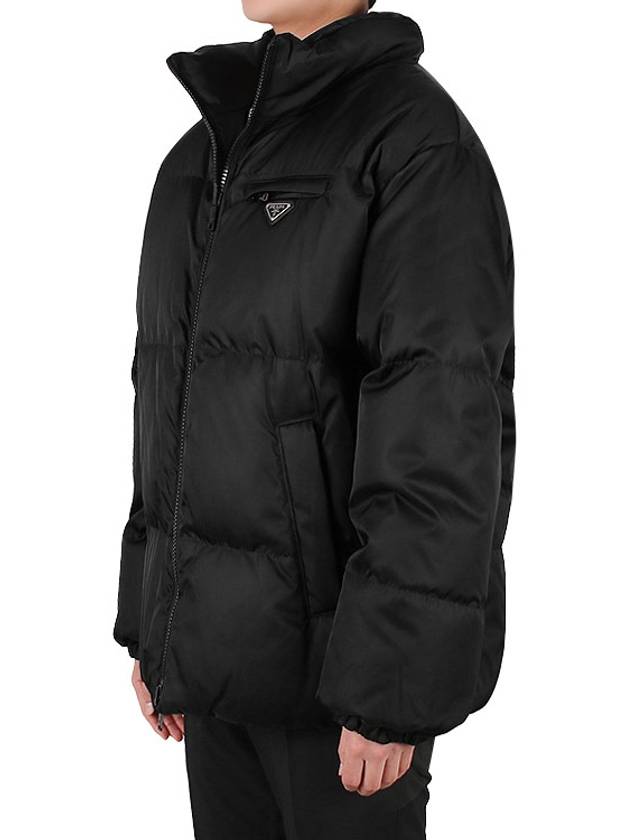 Medium-Length Re-Nylon Reversible Down Padded Jacket Black - PRADA - BALAAN 5