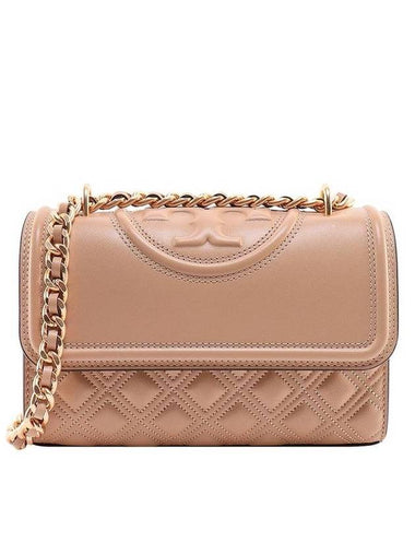 Small Fleming Convertible Shoulder Bag Desert Dune - TORY BURCH - BALAAN 1