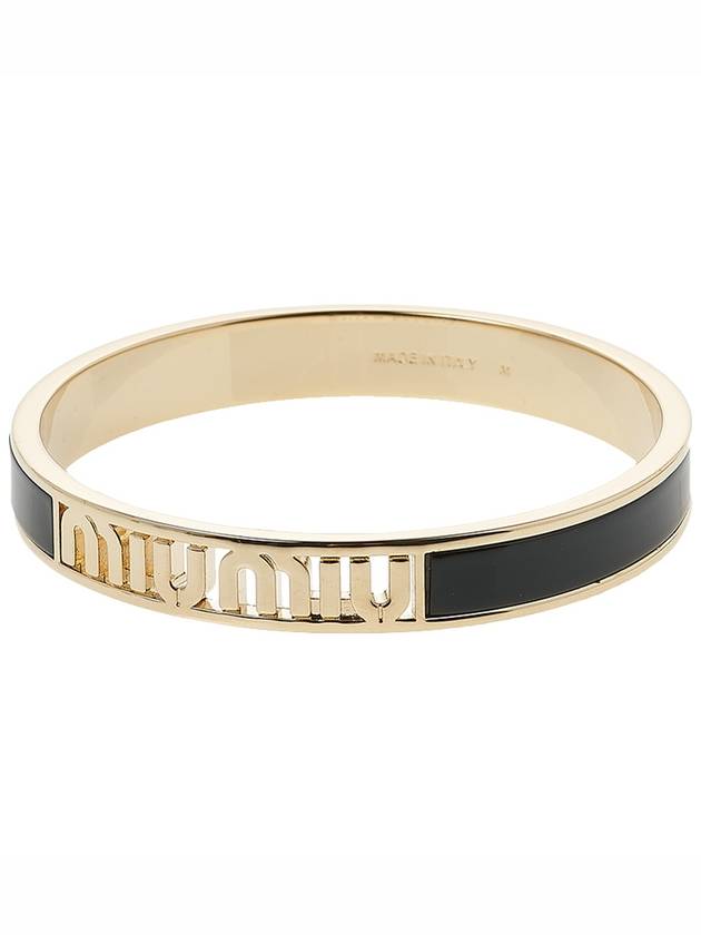 Enamel Metal Bracelet Black - MIU MIU - BALAAN 11