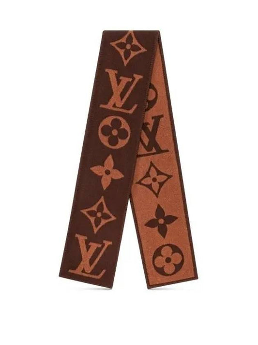 Sweet Dreams Monogram Wool Cashmere Scarf Brown - LOUIS VUITTON - BALAAN 2