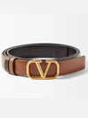 Garavani V logo slim reversible leather belt 3W2T0S12ZFR - VALENTINO - BALAAN 1