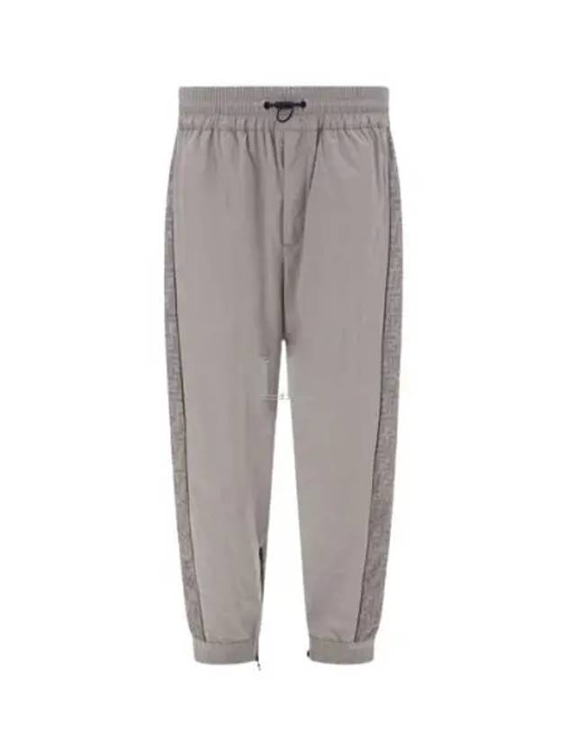 Men's Plain Logo Track Pants Grey - FENDI - BALAAN 2