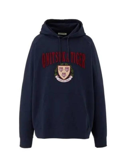 Embroidery Logo Hoodie Navy - ONITSUKA TIGER - BALAAN 2