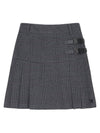 Official W CHECK HALF PLEATS SQ GR - ANEWGOLF - BALAAN 1