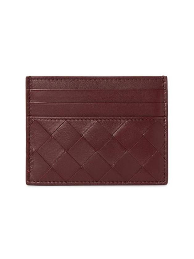 Intrecciato Leather Card Wallet Cherry Gold - BOTTEGA VENETA - BALAAN 1