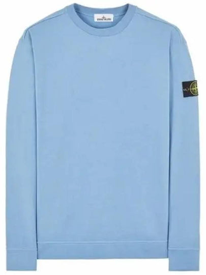 Men's Wappen Patch Crew Neck Sweatshirt Pastel Blue - STONE ISLAND - BALAAN 2