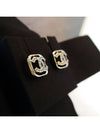 Square CC logo gold metal earrings - CHANEL - BALAAN 5