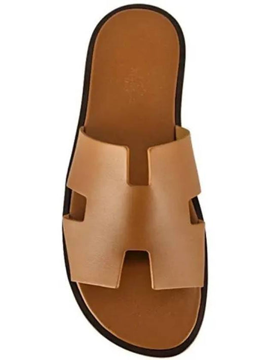 H041141Z H03 Izmir H logo leather sandals gold men s shoes TEO 271515 - HERMES - BALAAN 1