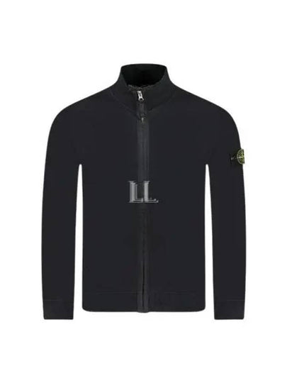 Logo Patch Zipper Zip-Up Jacket Black - STONE ISLAND - BALAAN 2