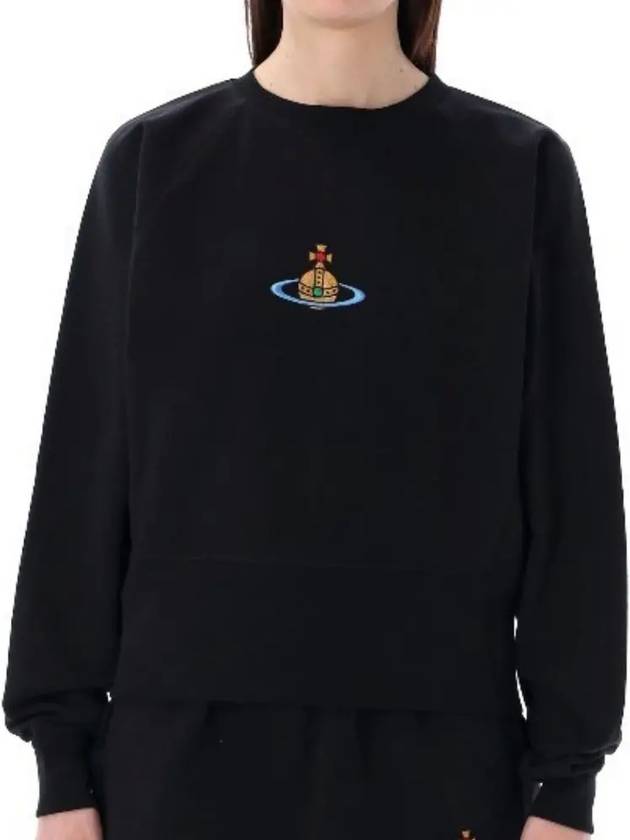 RB Embroidered Logo Sweatshirt Black - VIVIENNE WESTWOOD - BALAAN 4